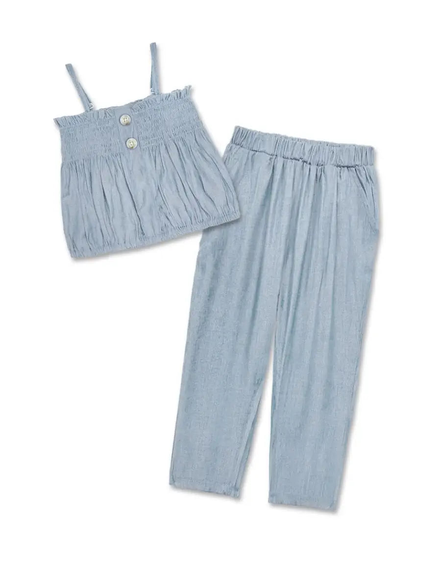 Chambray Pant Set