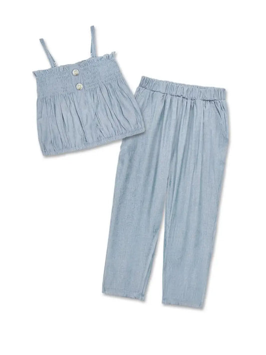 Chambray Pant Set